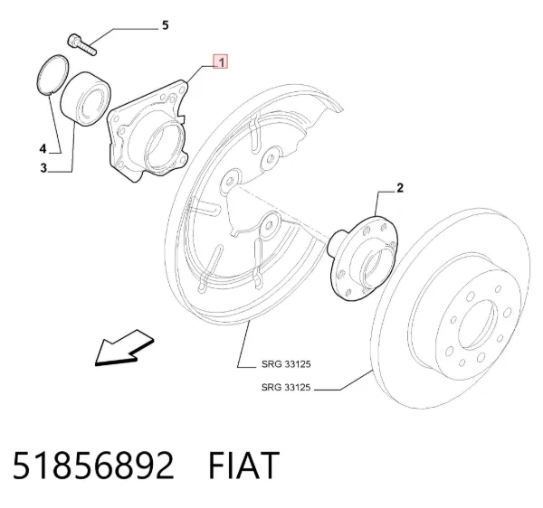 Łożysko piasty przedniej 51856892 Fiat/Alfa/Lancia