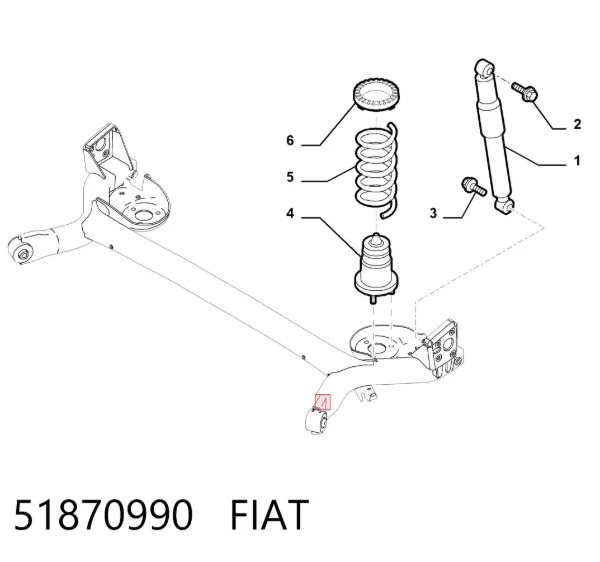 Amortyzator tylny 51870990 Fiat/Alfa/Lancia
