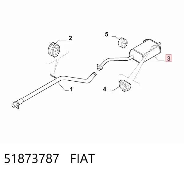 Tłumik, tylna część 51873787 Fiat/Alfa/Lancia