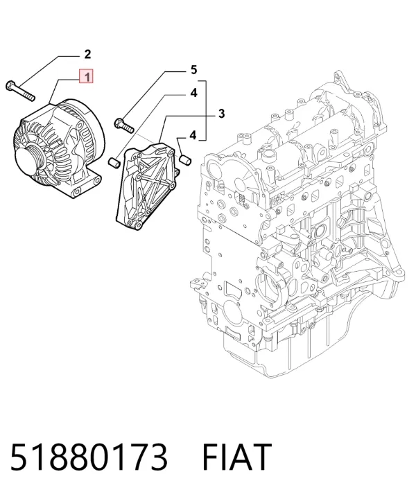 Alternator 51880173 Fiat/Alfa/Lancia