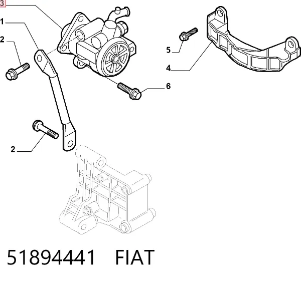 Pompa wspomagania hydraulicznego kierownicy 51894441 Fiat/Alfa/Lancia