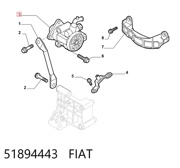 Pompa wspomagania hydraulicznego kierownicy 51894443 Fiat/Alfa/Lancia
