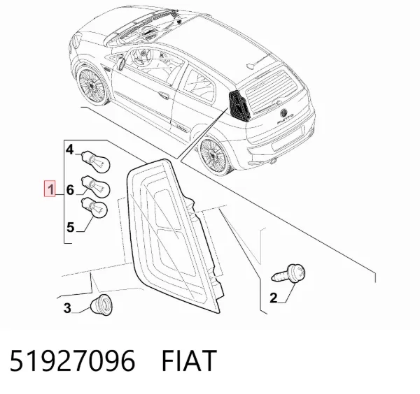 Lampa zespolona tylna prawa 51927096 Fiat/Alfa/Lancia