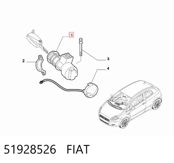 Stacyjka zapłonowa 51928526 Fiat/Alfa/Lancia
