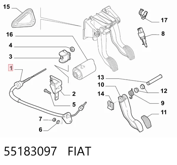 Linka sprzęgła 55183097 Fiat/Alfa/Lancia