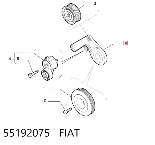 Pas napędowy mechanizmów 55192075 Fiat/Alfa/Lancia