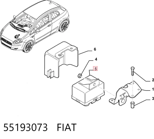 Przekaźnik świec żarowych 55193073 Fiat/Alfa/Lancia