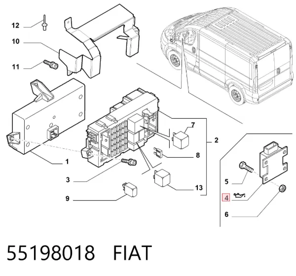 Czujnik poziomu oleju silnikowego  Fiat Ducato III