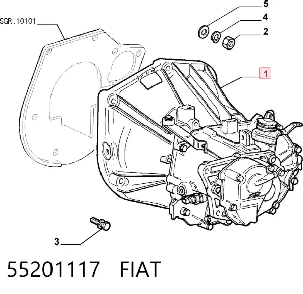 Mechaniczna skrzynia biegów w komplecie Fiat Doblo I