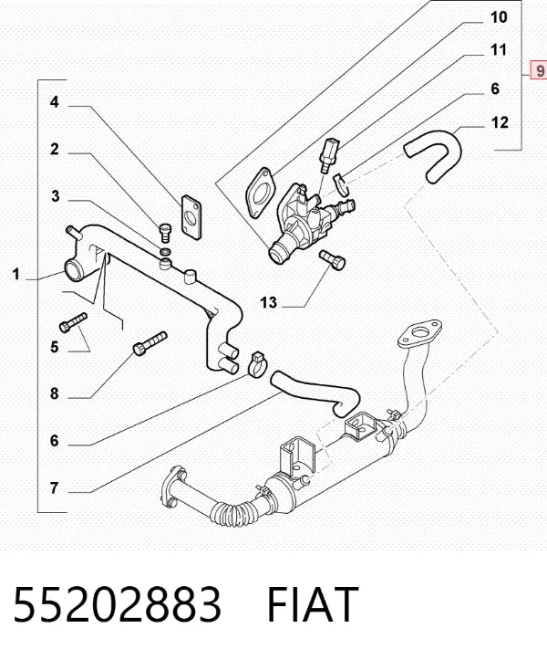 Termostat 55202883 Fiat/Alfa/Lancia