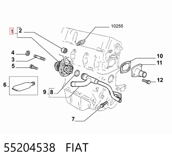Pompa chłodząca wodna 55204538 Fiat/Alfa/Lancia