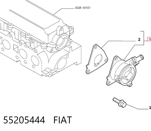 Pompa podciśnienia 55205444 Fiat/Alfa/Lancia