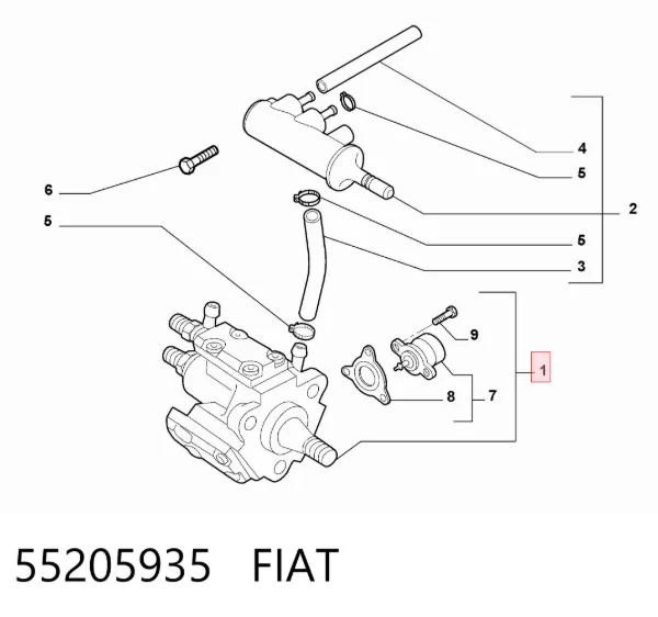 Pompa wtryskowa wysokiego ciśnienia 55205935 Fiat/Alfa/Lancia