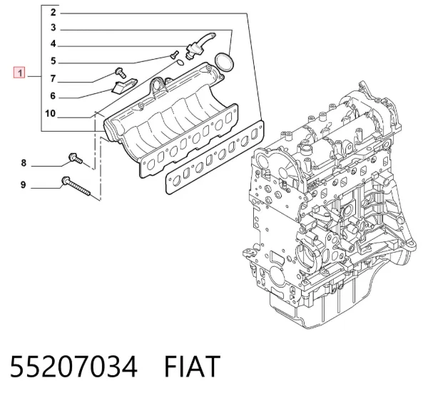 Kolektor ssący 55207034 Fiat/Alfa/Lancia