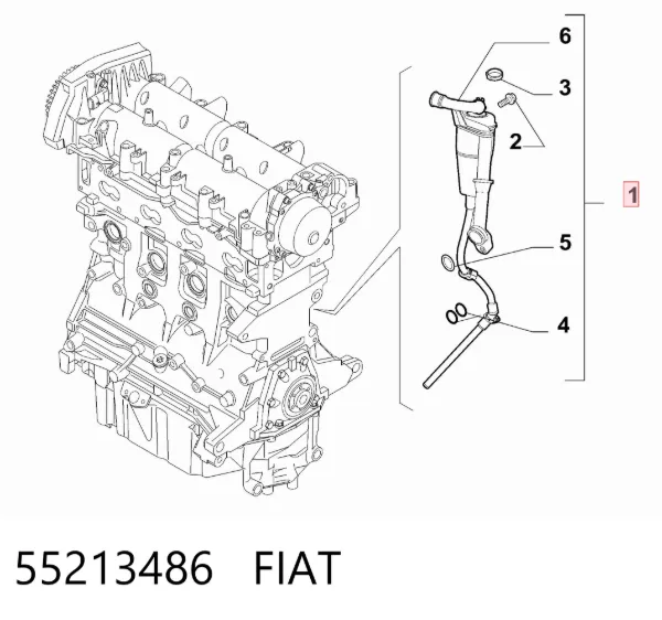 Separator oleju układu wentylacji kadłuda (bloku silnika) 55213486 Fiat/Alfa/Lancia