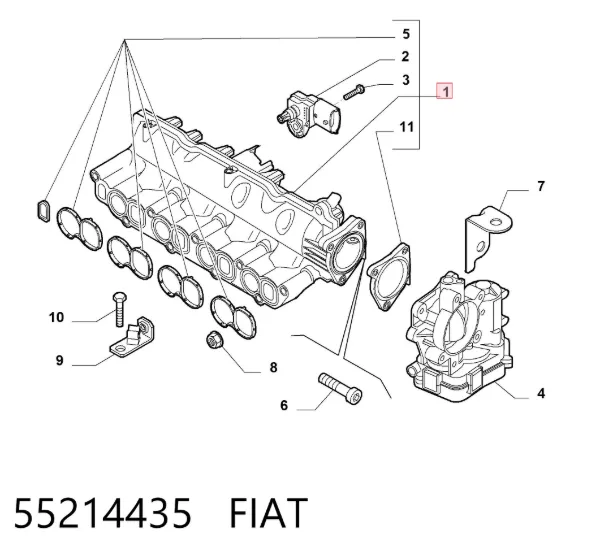 Kolektor ssący 55214435 Fiat/Alfa/Lancia