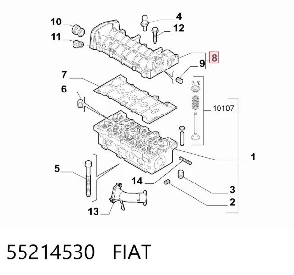 Obudowa wałka rozrządu Fiat Ducato III