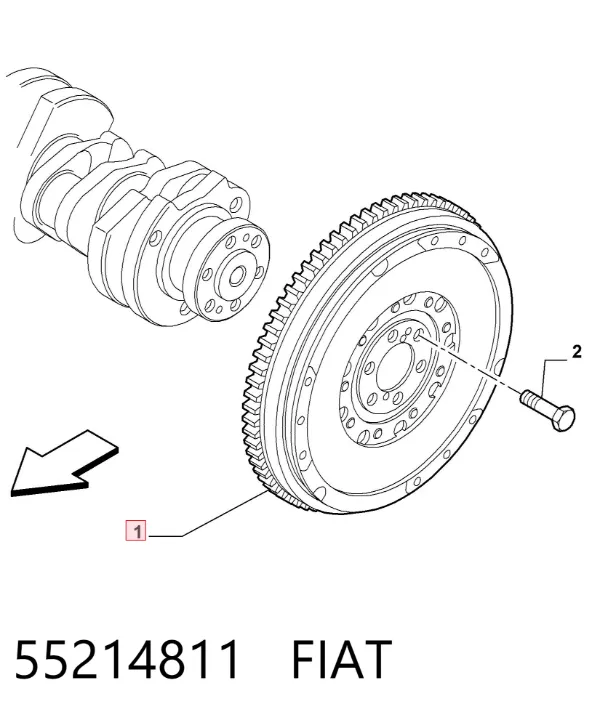 Koło zamachowe silnika 55214811 Fiat/Alfa/Lancia