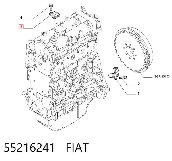 Czujnik położenia wałka rozrządu 55216241 Fiat/Alfa/Lancia