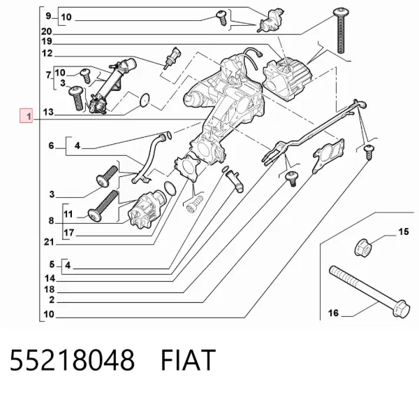 Zawór recyrkulacji spalin EGR 55218048 Fiat/Alfa/Lancia