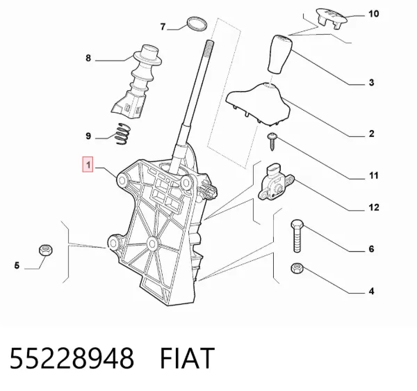Mechanizm zmiany biegów (cięgno) 55228948 Fiat/Alfa/Lancia
