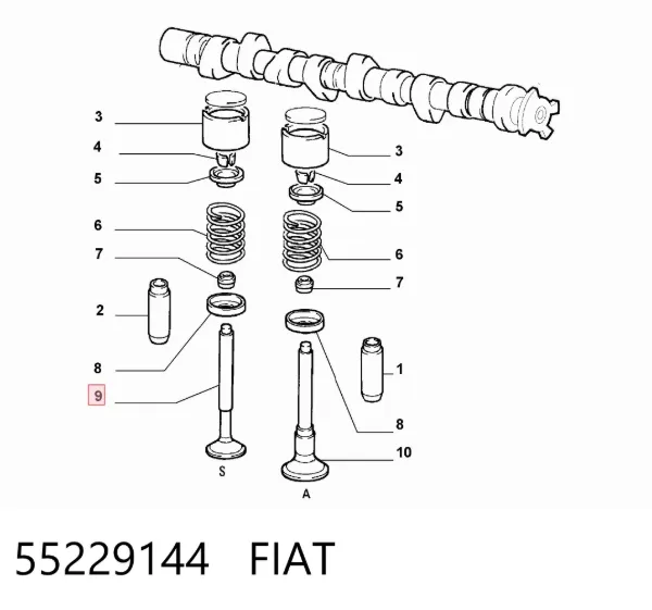 Zawór wydechowy 55229144 Fiat/Alfa/Lancia