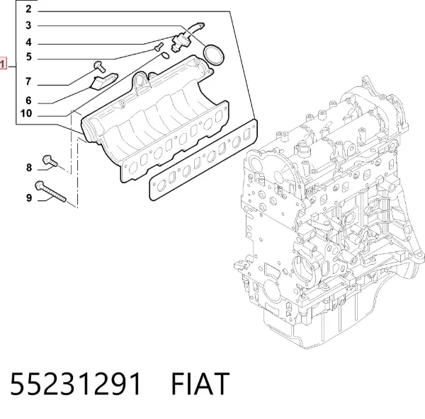 Kolektor ssący 55231291 Fiat/Alfa/Lancia