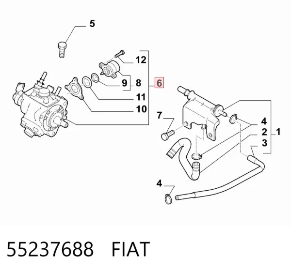 Pompa wtryskowa wysokiego ciśnienia 55237688 Fiat/Alfa/Lancia