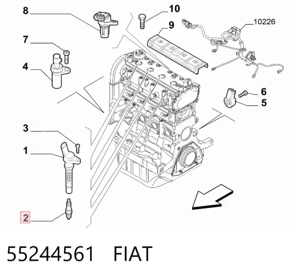 Świeca zapłonowa 55244561 Fiat/Alfa/Lancia