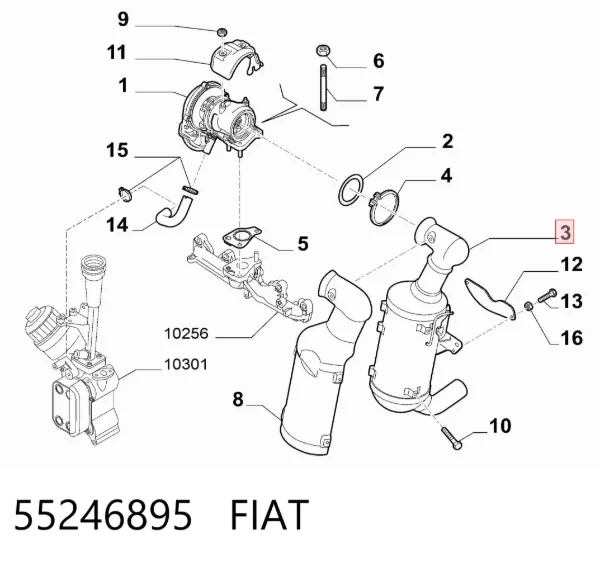 Filtr cząstek stałych układu wydechowego 55246895 Fiat/Alfa/Lancia