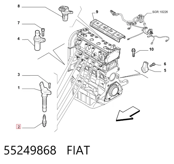 Świeca zapłonowa 55249868 Fiat/Alfa/Lancia