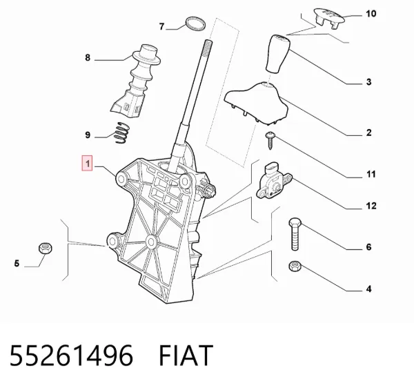 Mechanizm zmiany biegów (cięgno) 55261496 Fiat/Alfa/Lancia