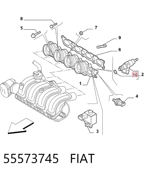 Uszczelka korka wlewu oleju 55573745 Fiat/Alfa/Lancia