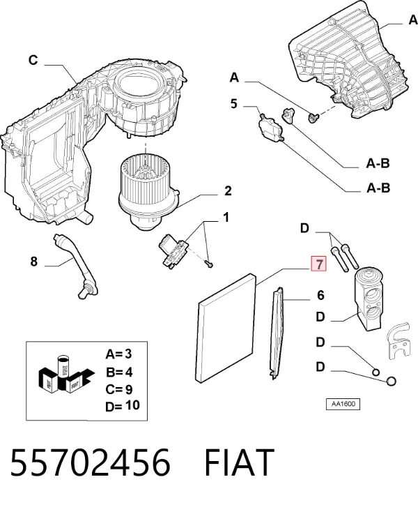 Filtr kabiny 55702456 Fiat/Alfa/Lancia