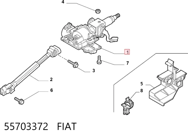 Czujnik kąta skrętu kierownicy 55703372 Fiat/Alfa/Lancia