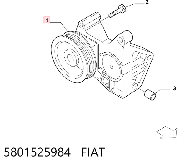 Pompa wspomagania hydraulicznego kierownicy 5801525984 Fiat/Alfa/Lancia