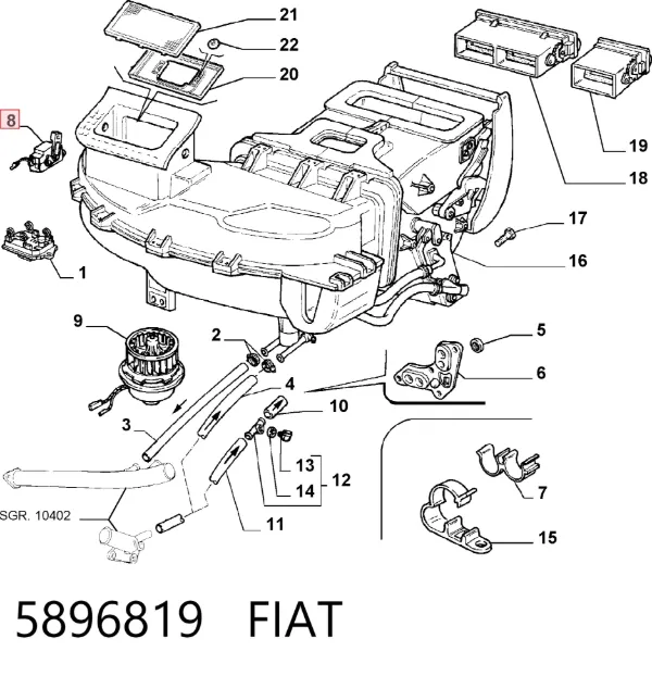 Pompa chłodząca wodna 5896819 Fiat/Alfa/Lancia