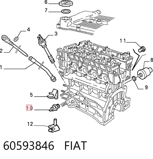 Czujnik ciśnienia oleju 60593846 Fiat/Alfa/Lancia