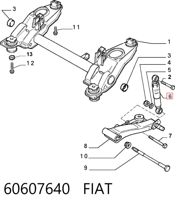 Amortyzator tylny 60607640 Fiat/Alfa/Lancia