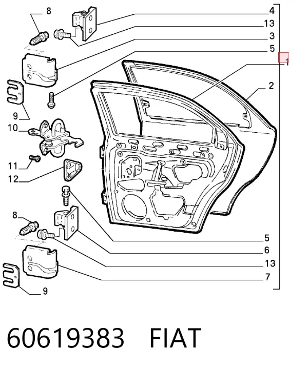 Drzwi tylne prawe Alfa Romeo 156 932