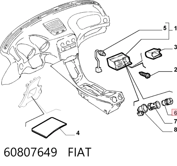 Zapalniczka 60807649 Fiat/Alfa/Lancia