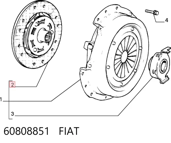 Tarcza sprzęgła 60808851 Fiat/Alfa/Lancia
