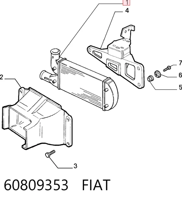 Chłodnica intercoolera 60809353 Fiat/Alfa/Lancia
