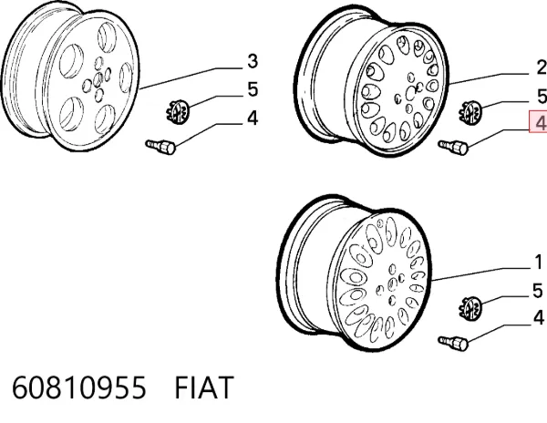 Śruba koła 60810955 Fiat/Alfa/Lancia