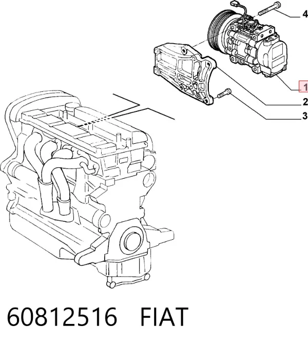 Sprężarka klimatyzacji 60812516 Fiat/Alfa/Lancia