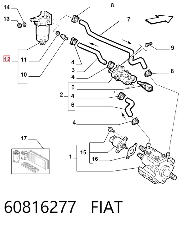 Filtr paliwa 60816277 Fiat/Alfa/Lancia