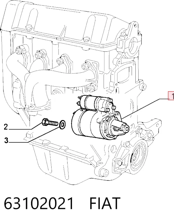 Rozrusznik 63102021 Fiat/Alfa/Lancia