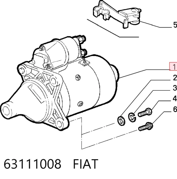 Rozrusznik 63111008 Fiat/Alfa/Lancia