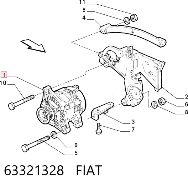 Alternator 63321328 Fiat/Alfa/Lancia
