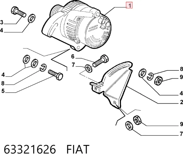 Alternator 63321626 Fiat/Alfa/Lancia